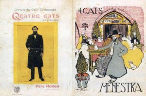 Advertisement for tavern "Four cats"