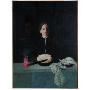 Figure in the Kitchen with a Torch