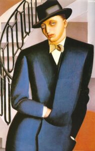 The Marquis D’Afflitto on a Staircase