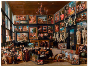 Cornelis van der Geest_Albert i Izabela odwiedzajacy galerie