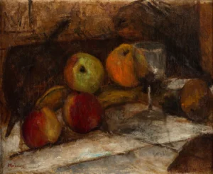 Still Life with a Glass and Apples, 1915