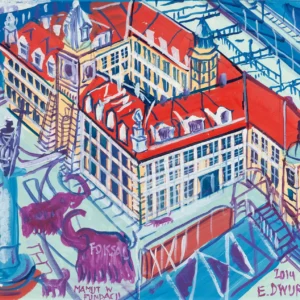 Edward Dwurnik - Mamuty w Fundacji Foksal, 2014 - Obraz olejny