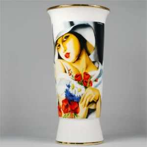 Wazon porcelanowy dekoracja „Pełnia lata” – Tamara de Lempicka – Porcelana Ćmielów